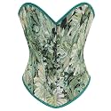 Alivila.Y Fashion Womens Vintage Floral Denim Overbust Corset Bustier Top