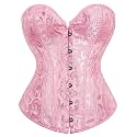 Alivila.Y Fashion Womens Vintage Floral Denim Overbust Corset Bustier Top