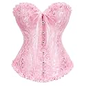 Alivila.Y Fashion Womens Vintage Floral Denim Overbust Corset Bustier Top