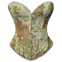 Alivila.Y Fashion Womens Vintage Floral Denim Overbust Corset Bustier Top