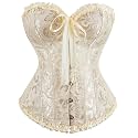 Alivila.Y Fashion Womens Vintage Floral Denim Overbust Corset Bustier Top