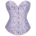 Alivila.Y Fashion Womens Vintage Floral Denim Overbust Corset Bustier Top