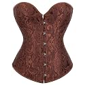 Alivila.Y Fashion Womens Vintage Floral Denim Overbust Corset Bustier Top