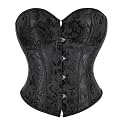 Alivila.Y Fashion Womens Vintage Floral Denim Overbust Corset Bustier Top