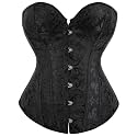 Alivila.Y Fashion Womens Vintage Floral Denim Overbust Corset Bustier Top