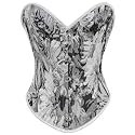 Alivila.Y Fashion Womens Vintage Floral Denim Overbust Corset Bustier Top