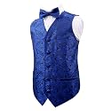 Alizeal Boys 2PCS Classic Pre-Tied Paisley Bow Tie Suit Vest Set