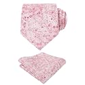 Alizeal Mens 3.15'' Floral Tie with Pocket Square