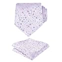 Alizeal Mens 3.15'' Floral Tie with Pocket Square