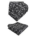 Alizeal Mens 3.15'' Floral Tie with Pocket Square