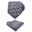 Alizeal Mens 3.15'' Floral Tie with Pocket Square