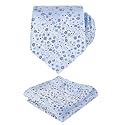 Alizeal Mens 3.15'' Floral Tie with Pocket Square