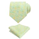 Alizeal Mens 3.15'' Floral Tie with Pocket Square