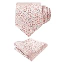 Alizeal Mens 3.15'' Floral Tie with Pocket Square