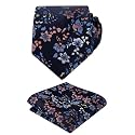 Alizeal Mens 3.15inches Leaf Flower Pattern Tie Set