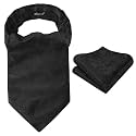 Alizeal Mens Self-tied Cravat Tie Ascot and Pocket Square Set