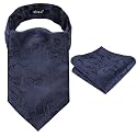 Alizeal Mens Self-tied Cravat Tie Ascot and Pocket Square Set
