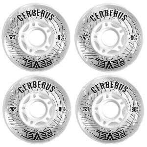 alkali revel clear indoor soft 76a roller inline hockey wheels