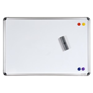 alkosign astra chrome plus magnetic resin white board 2 x 8 ft