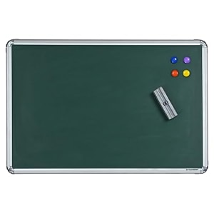 alkosign astra chrome plus series magnetic green chalk boards 15 x 1 ft