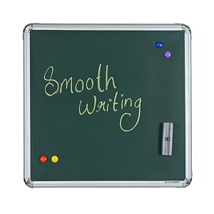 alkosign astra chrome plus series magnetic green chalk boards 4 x 4 ft