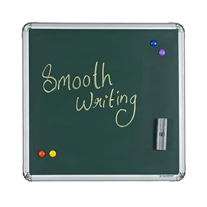 alkosign astra chrome plus series magnetic green chalk boards 2 x 2 ft