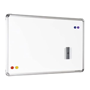 alkosign astra chrome super magnetic ceramic white board 2 x 3 ft