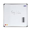 ALKOSIGN Astra Chrome Super Magnetic Ceramic White Board (3 x 3 Ft)