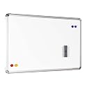 ALKOSIGN Astra Chrome Super Magnetic Ceramic White Board (1.5 x 2 Ft)