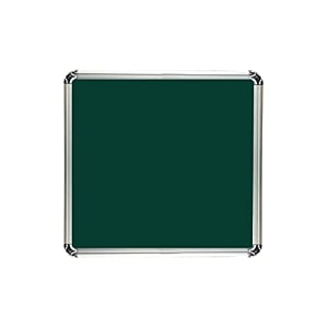 alkosign astra chrome non-magnetic green chalk board with melamine surface 4ft x 4ft  green boards  chalk boards  non-magnetic  for school study room community centre etc medium