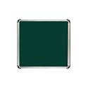 ALKOSIGN Astra Chrome Non-Magnetic Green Chalk Board with Melamine Surface (3FT x 3FT) | Green Boards | Chalk Boards | Non-Magnetic | for School, Study Room, Community Centre etc. (Medium)