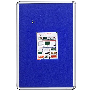 alkosign astra felt noticebulletin board portrait blue 5 x 4 feet
