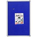 ALKOSIGN Astra Felt Notice/Bulletin Board Portrait Blue (5 x 2 Feet)