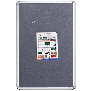 alkosign astra felt noticebulletin board portrait grey 3 x 15 feet