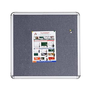 alkosign astra felt noticebulletin board portrait grey 2 x 2 feet