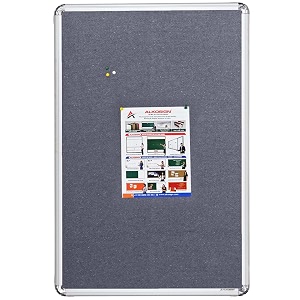 alkosign astra felt noticebulletin board portrait grey 5 x 2 feet