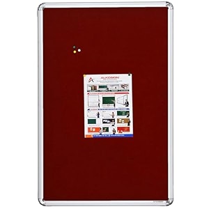 alkosign astra felt noticebulletin board portrait maroon 8 x 4 feet