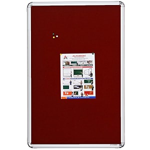 alkosign astra felt noticebulletin board portrait maroon 6 x 4 feet