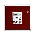ALKOSIGN Astra Felt Notice/Bulletin Board Portrait Maroon (2 x 2 Feet)
