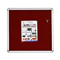 ALKOSIGN Astra Felt Notice/Bulletin Board Portrait Maroon (4 x 4 Feet)