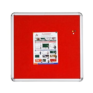 alkosign astra felt noticebulletin board portrait red 2 x 2 feet