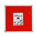 ALKOSIGN Astra Felt Notice/Bulletin Board Portrait RED (4 x 4 Feet)