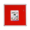 ALKOSIGN Astra Felt Notice/Bulletin Board Portrait RED (2 x 2 Feet)
