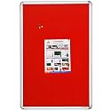 ALKOSIGN Astra Felt Notice/Bulletin Board Portrait RED (1.5 x 1 Feet)