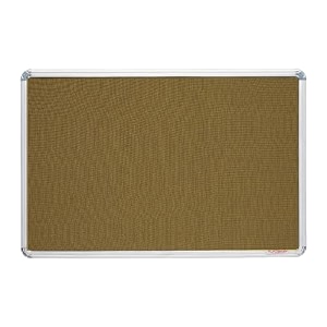 alkosign astra mini checks fabric notice board beige 3 x 6 feet medium