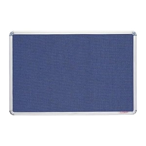 alkosign astra mini checks fabric notice board blue 4 x 4 feet medium