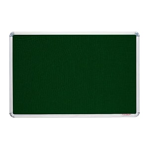 alkosign astra mini checks fabric notice board green 3 x 6 feet medium