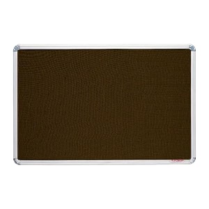 alkosign astra mini checks fabric notice board brown 3 x 5 feet medium