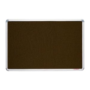 alkosign astra mini checks fabric notice board brown 4 x 5 feet large