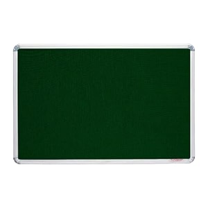 alkosign astra mini checks fabric notice board green 2 x 5 feet medium